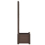 Jardinière avec treillis 43x43x142 cm PP Moka – Image 2