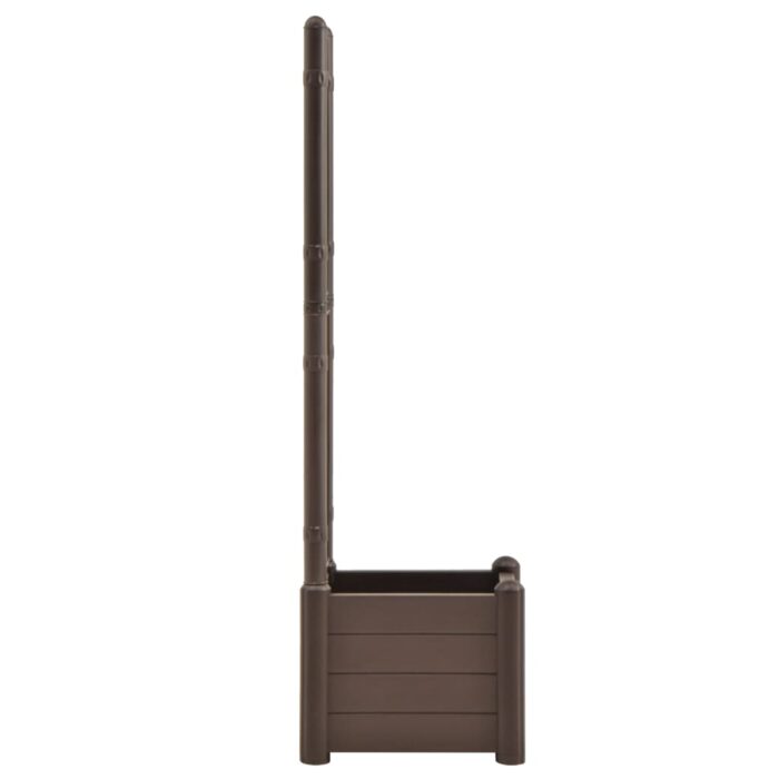 Jardinière avec treillis 43x43x142 cm PP Moka – Image 2
