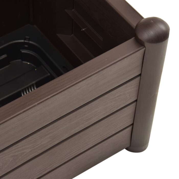Jardinière avec treillis 43x43x142 cm PP Moka – Image 4