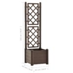 Jardinière avec treillis 43x43x142 cm PP Moka – Image 6