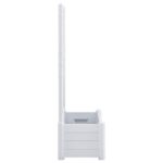 Jardinière avec treillis 100x43x142 cm PP Blanc – Image 2