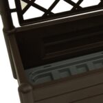 Jardinière avec treillis 100x43x142 cm PP Moka – Image 4