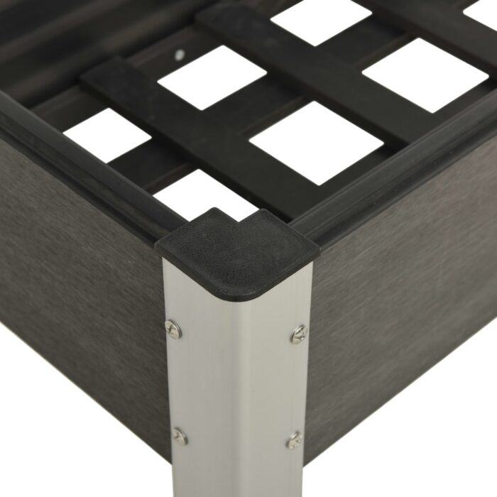 Lit surélevé de jardin 75x40x75 cm WPC Gris – Image 3