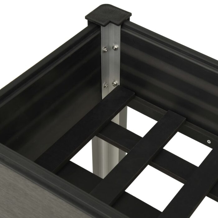 Lit surélevé de jardin 75x40x75 cm WPC Gris – Image 4