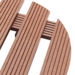 Chariots à plantes 2 pcs Marron Ø30x7,5 cm WPC – Image 3