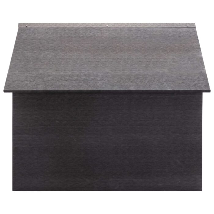 Garage pour tondeuse à gazon Gris 80x80x70 cm WPC – Image 2
