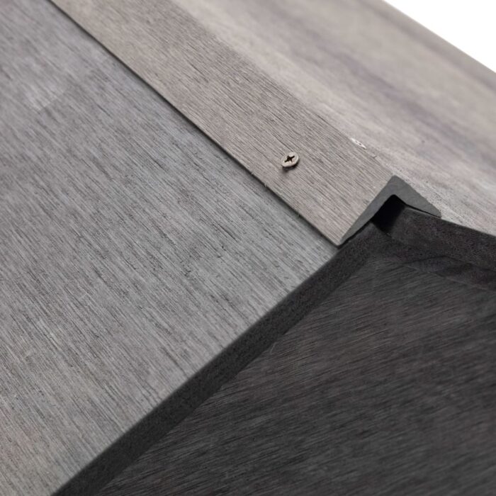 Garage pour tondeuse à gazon Gris 80x80x70 cm WPC – Image 4