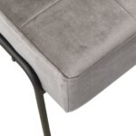 Chaise de relaxation 65x79x87 cm Gris clair Velours – Image 4
