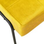 Chaise de relaxation 65x79x87 cm Jaune moutarde Velours – Image 4