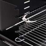 Barbecue au charbon de bois avec roues noir acier – Image 4