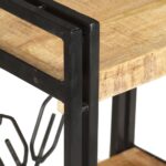 Bibliothèque à 3 niveaux 60x30x80 cm Bois de manguier massif – Image 2