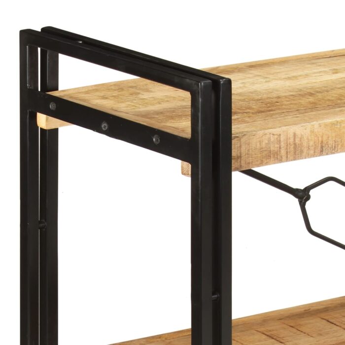 Bibliothèque à 3 niveaux 140x30x80 cm Bois de manguier massif – Image 2