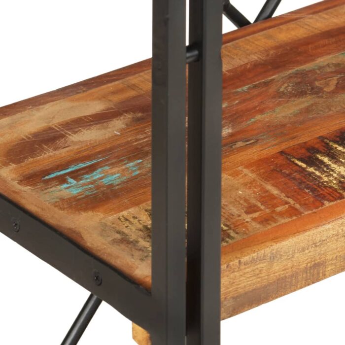 Bibliothèque à 3 niveaux 60x30x80cm Bois de récupération massif – Image 3