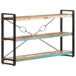 Bibliothèque 3 niveaux 140x30x80 cm Bois de récupération massif – Image 8