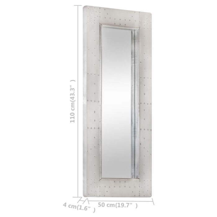Miroir de style aviation 110x50 cm Métal – Image 7