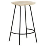 Tabourets de bar lot de 4 bois de manguier massif – Image 10