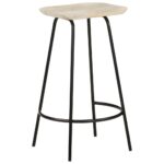 Tabourets de bar lot de 4 bois de manguier massif – Image 11