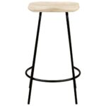 Tabourets de bar lot de 4 bois de manguier massif – Image 2