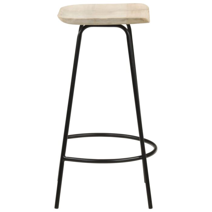 Tabourets de bar lot de 4 bois de manguier massif – Image 3