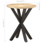 Table d'appoint 48x48x56 cm Bois de manguier massif – Image 5