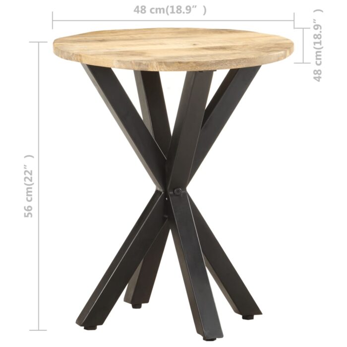 Table d'appoint 48x48x56 cm Bois de manguier massif – Image 5