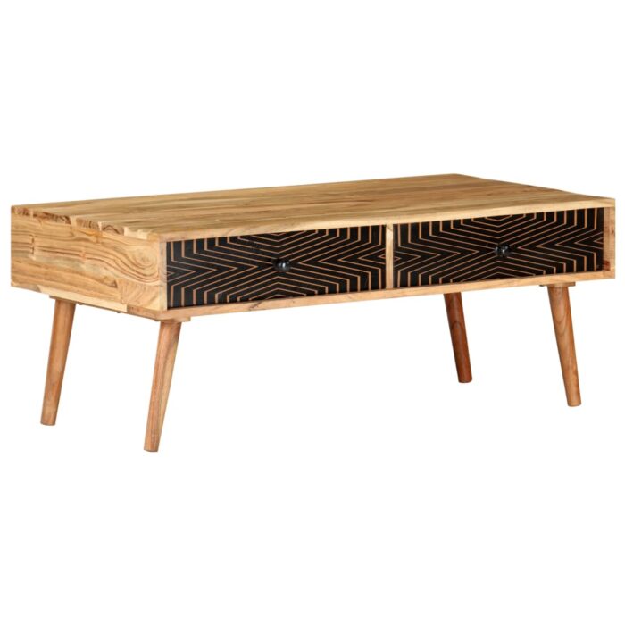 Table basse 100x50x39 cm Bois d'acacia solide – Image 1