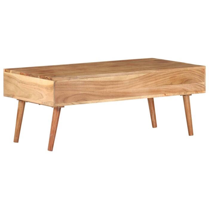 Table basse 100x50x39 cm Bois d'acacia solide – Image 4