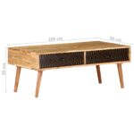 Table basse 100x50x39 cm Bois d'acacia solide – Image 7