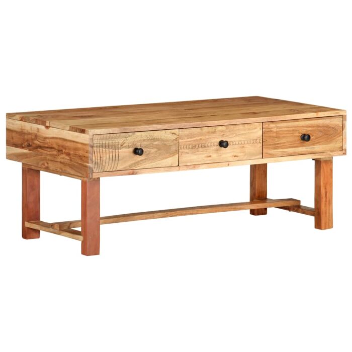 Table basse 100x50x40 cm Bois d'acacia massif – Image 1