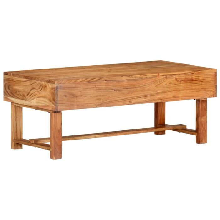 Table basse 100x50x40 cm Bois d'acacia massif – Image 3