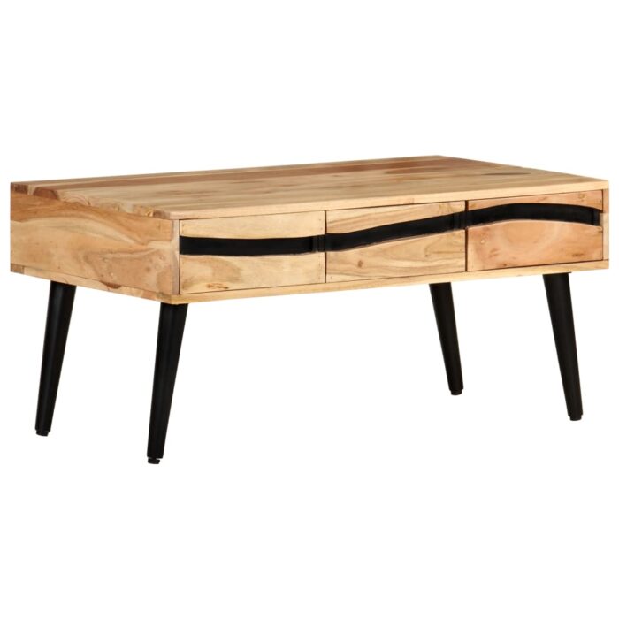 Table basse 88x50x42 cm Bois d'acacia solide – Image 1