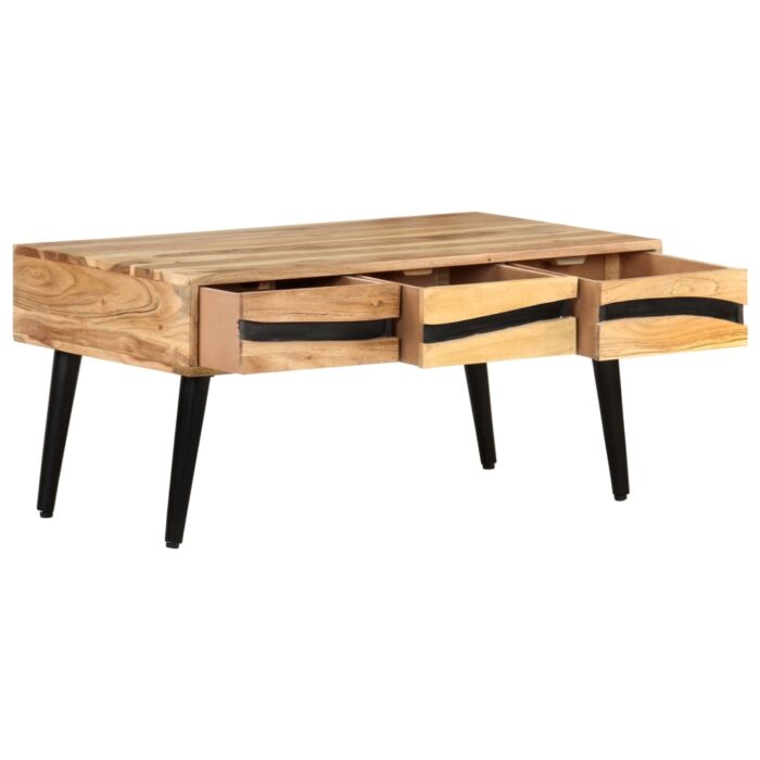 Table basse 88x50x42 cm Bois d'acacia solide – Image 3