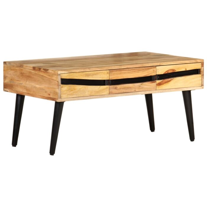 Table basse 88x50x42 cm Bois d'acacia solide – Image 8