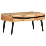 Table basse 88x50x42 cm Bois d'acacia solide – Image 9