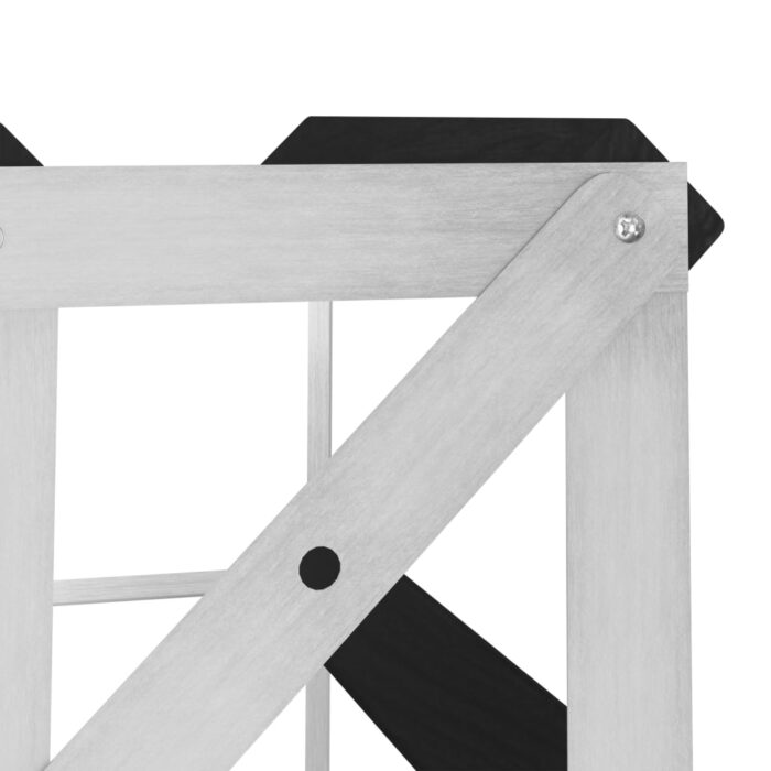 Casier à bouteilles pour 12 bouteilles Noir Bois de pin solide – Image 2