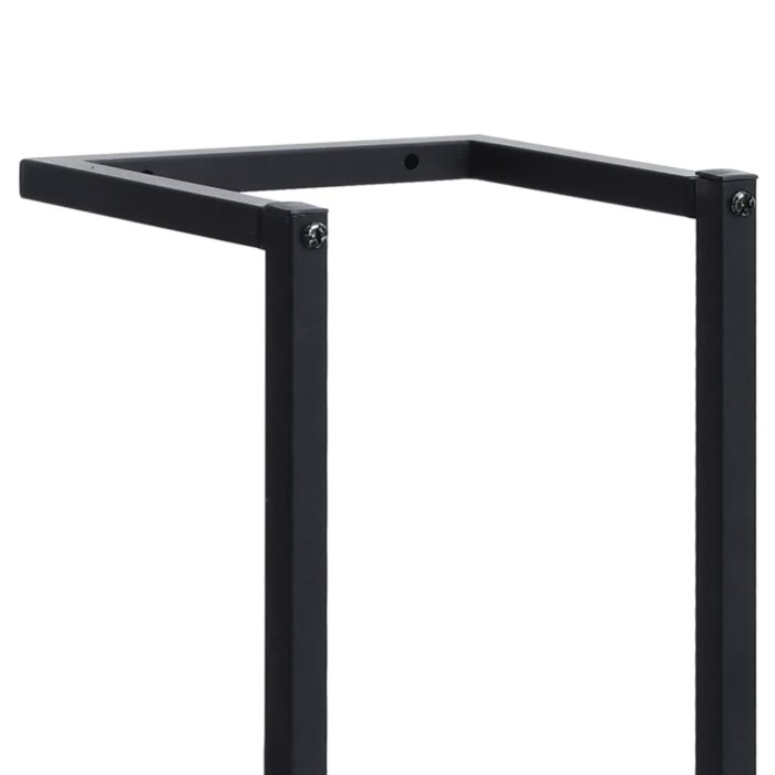 Porte-serviette Noir 25x20x95 cm Fer – Image 4