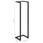 Porte-serviette Noir 25x20x95 cm Fer – Image 5
