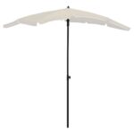 Parasol de jardin avec mât 200x130 cm sable