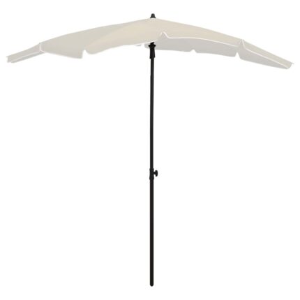Parasol de jardin avec mât 200x130 cm sable