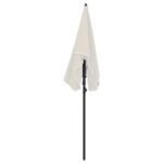 Parasol de jardin avec mât 200x130 cm sable – Image 4