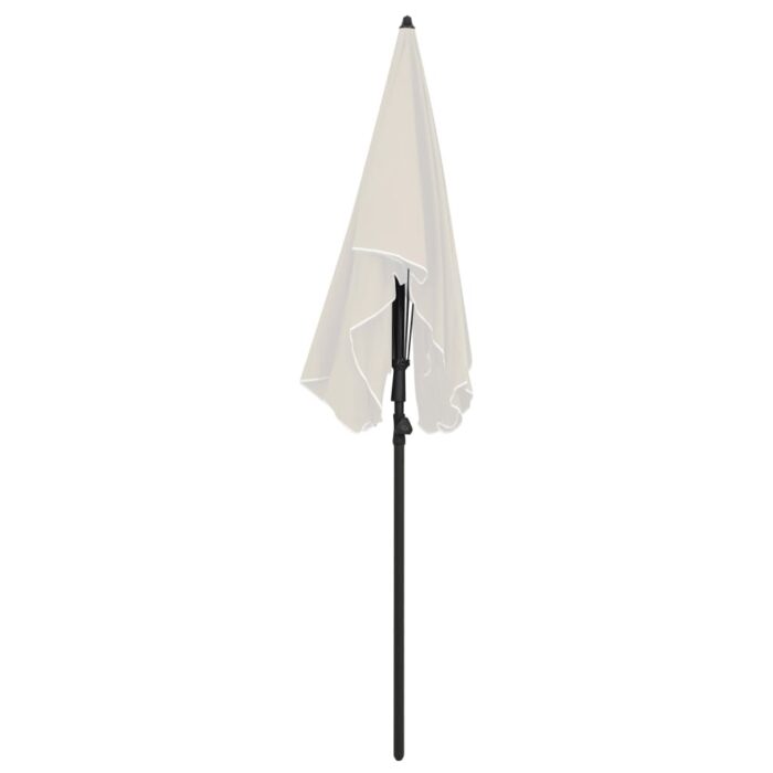 Parasol de jardin avec mât 200x130 cm sable – Image 4