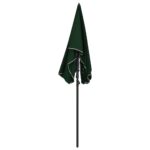 Parasol de jardin avec mât 200x130 cm vert – Image 3