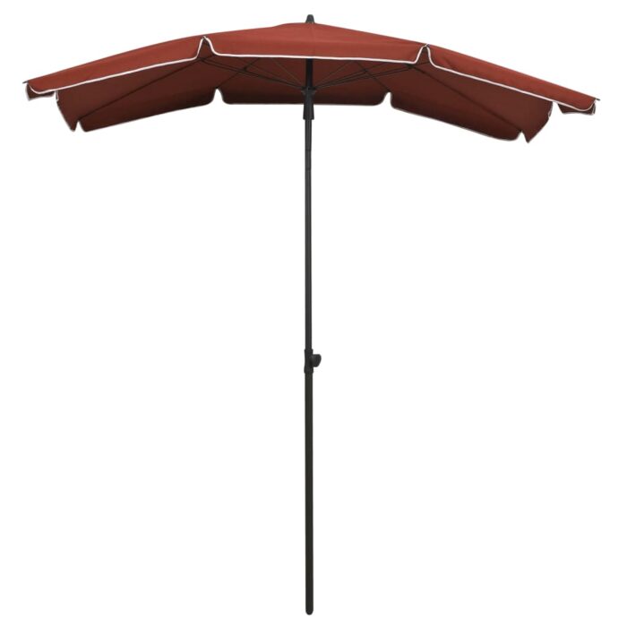 Parasol de jardin avec mât 200x130 cm terre cuite – Image 2