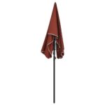 Parasol de jardin avec mât 200x130 cm terre cuite – Image 3