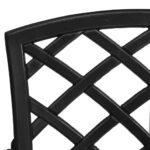 Chaises de jardin lot de 2 Aluminium coulé Noir – Image 6