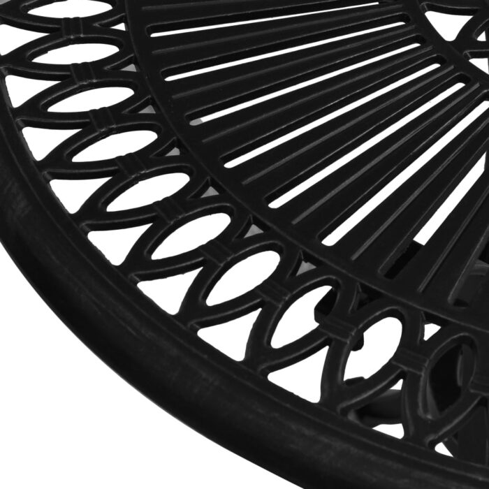 Table de jardin Noir 62x62x65 cm Aluminium coulé – Image 3