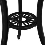 Table de jardin Noir 62x62x65 cm Aluminium coulé – Image 4