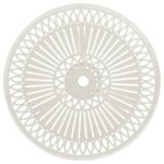 Table de jardin Blanc 62x62x65 cm Aluminium coulé – Image 2