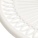 Table de jardin Blanc 62x62x65 cm Aluminium coulé – Image 3