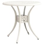 Table de jardin Blanc 78x78x72 cm Aluminium coulé